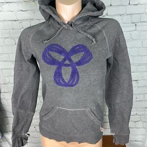 TNA Aritzia Sweater Adult Medium Gray Purple Baltic Spiro Embroidered Hoodie